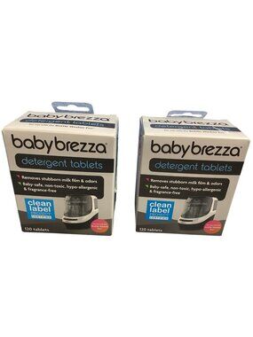 2 Pack Baby Brezza Detergent Tablets 240 Total For Bottle Washer Pro